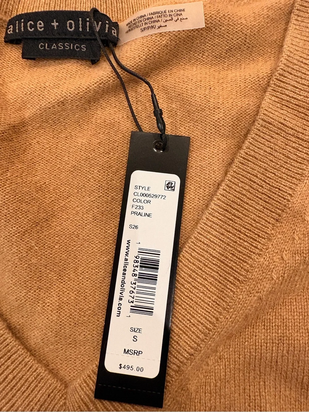 Alice & Olivia Williams Cashmere Pullover Sweater